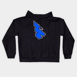 Salt Spring Island Simple Silhouette in Indigo Blue - Bold and Bright - Salt Spring Island Kids Hoodie